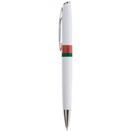 Caneta de metal e plástico com a bandeira de Portugal