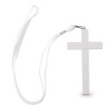 Caneta com cordão cruz bl