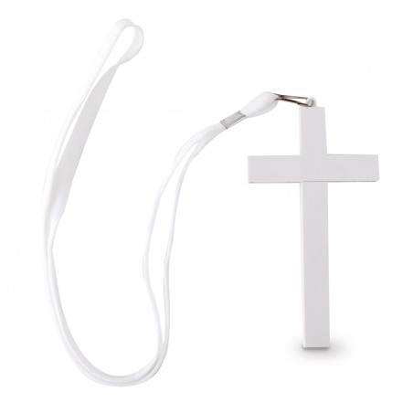 Caneta com cordão cruz bl