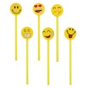 Lápis com emoticons Pacote com 6 unidades