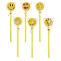 Lápis com emoticons Pacote com 6 unidades