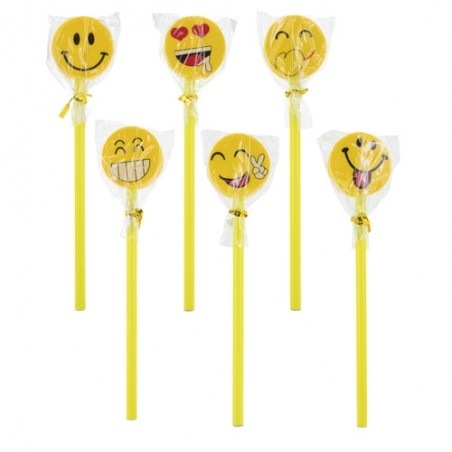 Lápis com emoticons Pacote com 6 unidades