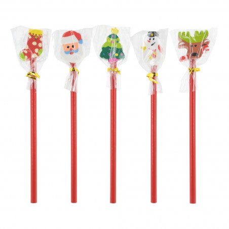 Pack de 5 lápis infantis para o Natal