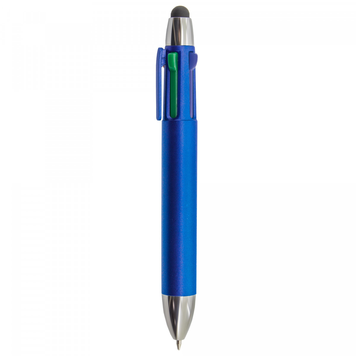 Caneta azul com quatro cores
