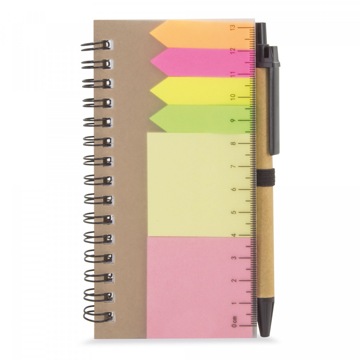 Caderno com notas adesivas