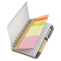 Caderno com notas adesivas