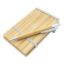 Almofada de bambu com caneta natural
