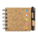 Caderno marcador cortiça