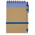 Caderno reciclado com caneta