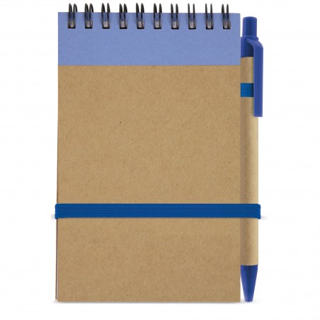 Caderno reciclado com caneta