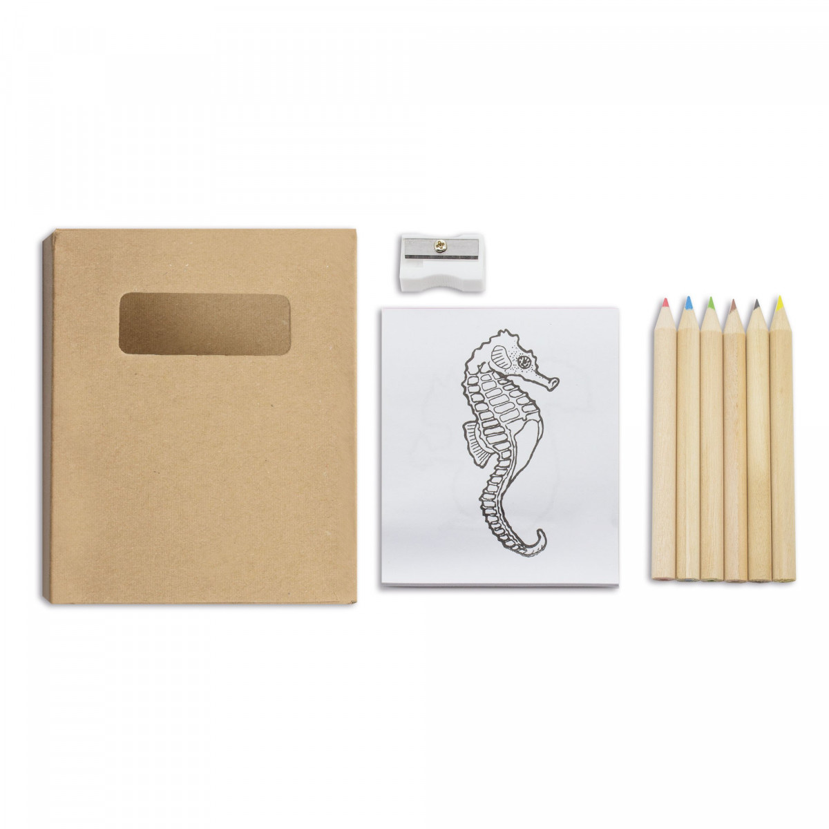 Conjunto de colorir para crianças com lápis e folhas para colorir