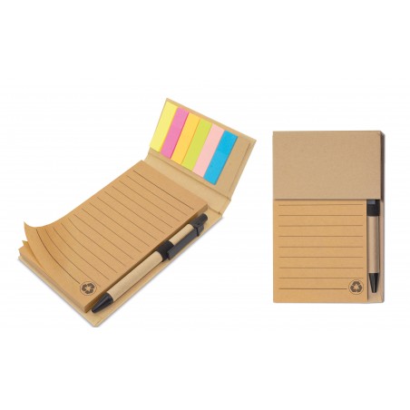 Caderno marcador com caneta de mesa ecolife