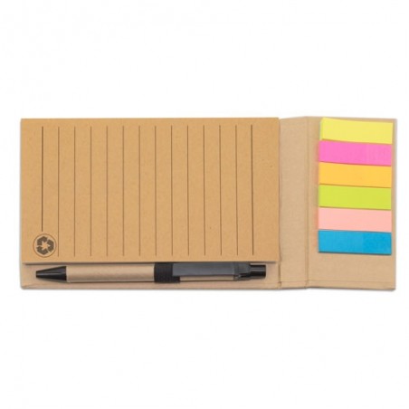 Caderno marcador com caneta de mesa ecolife