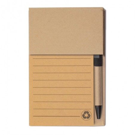 Caderno marcador com caneta de mesa ecolife