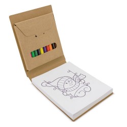 Livro de colorir com caixa 12 cores pintur