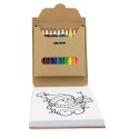 Livro de colorir com caixa 12 cores pintur