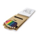 Livro de colorir com caixa 12 cores pintur