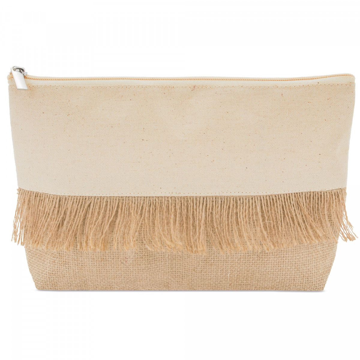 Necessaire de Juta e Lona com Franja: Um Presente Elegante e Funcional