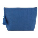 Necessaire de juta laminado com pompom