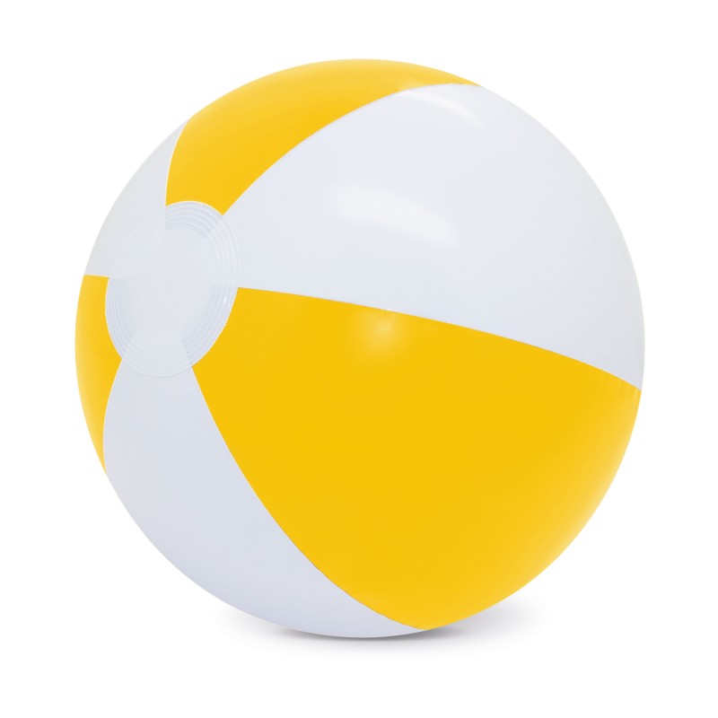 Bola de praia branco amarelo