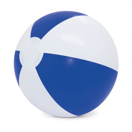 Bola de praia branca e azul