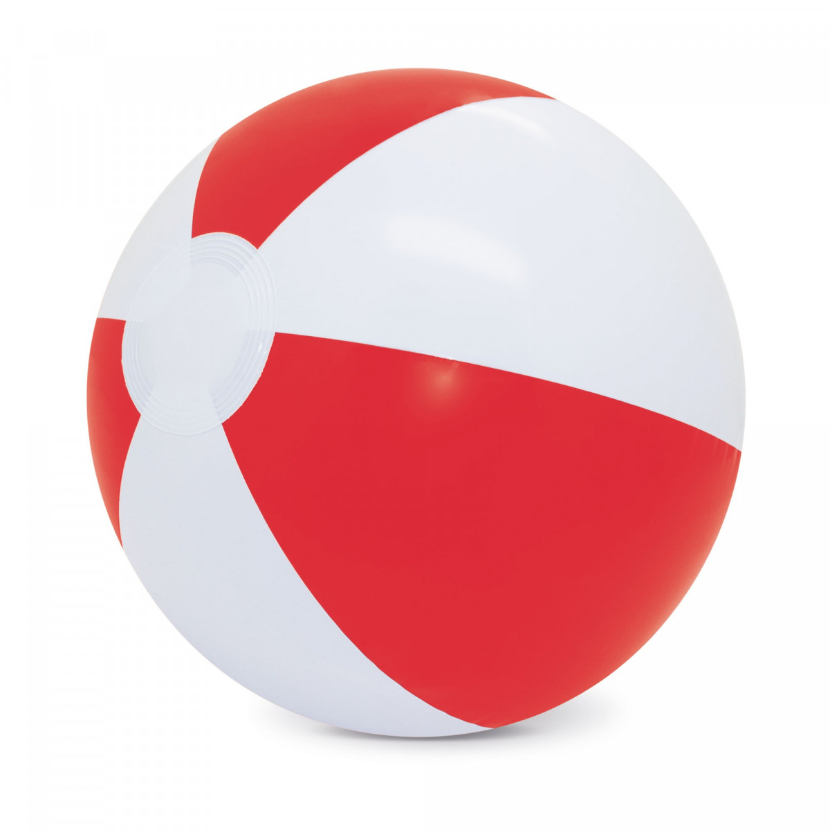 Bola de praia branca vermelha