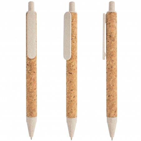 Caneta Ecológica com Cortiça e Fibra de Trigo Design Sustentável e Elegante