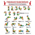Jogo de Tangram de madeira: detalhe original para convidados