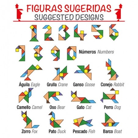 Jogo de Tangram de madeira: detalhe original para convidados