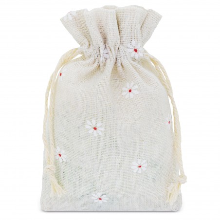 Bolsa de algodão com flores