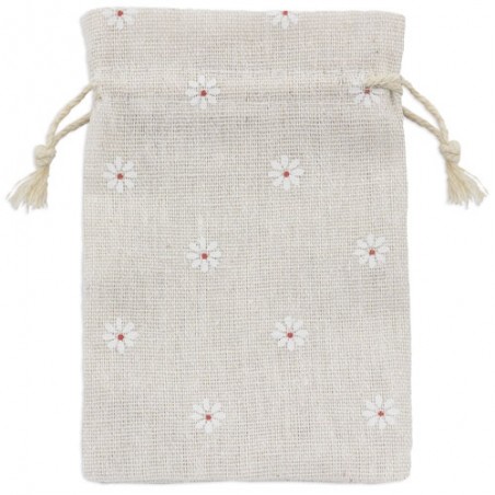 Bolsa de algodão com flores