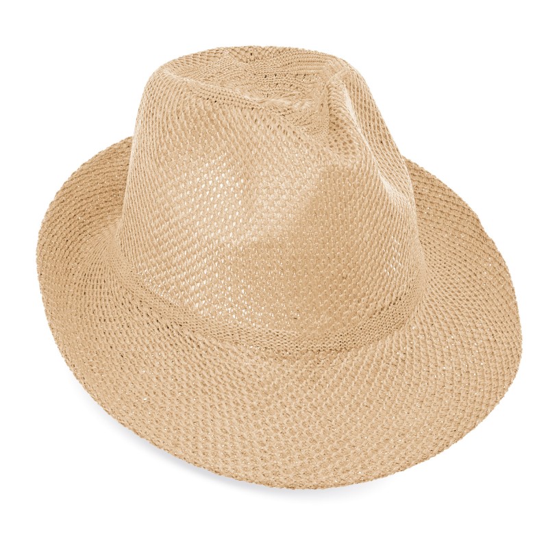 Chapéu de aba larga marrom