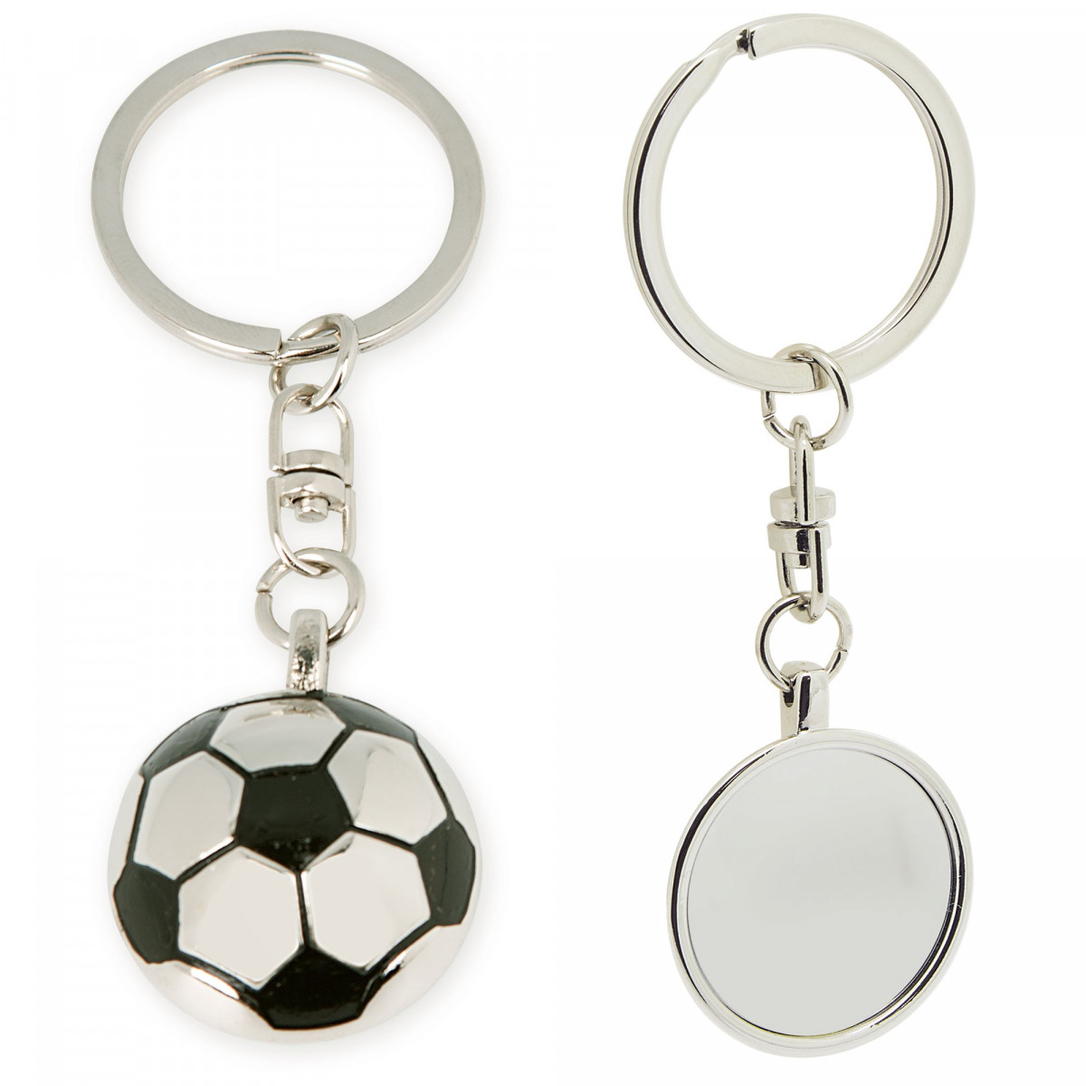 Chaveiro metálico de futebol
