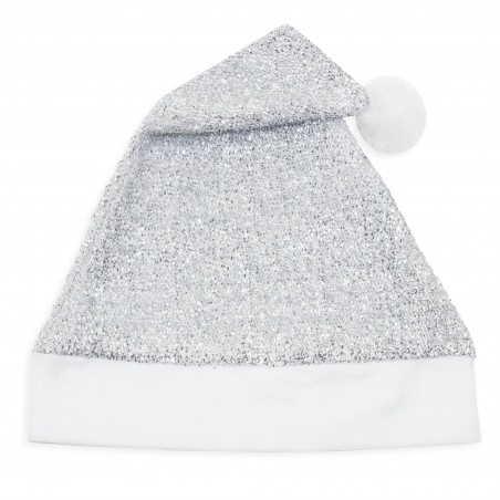 Gorro de Natal prateado
