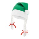 Chapéu de papai noel com tranças