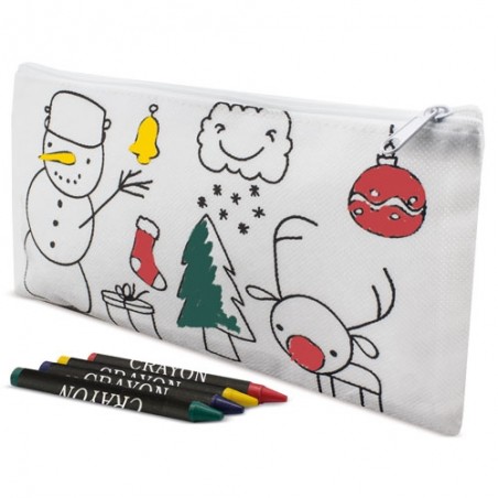 Estojo para colorir de Natal