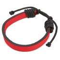 Pulseira de couro vermelho ajustável