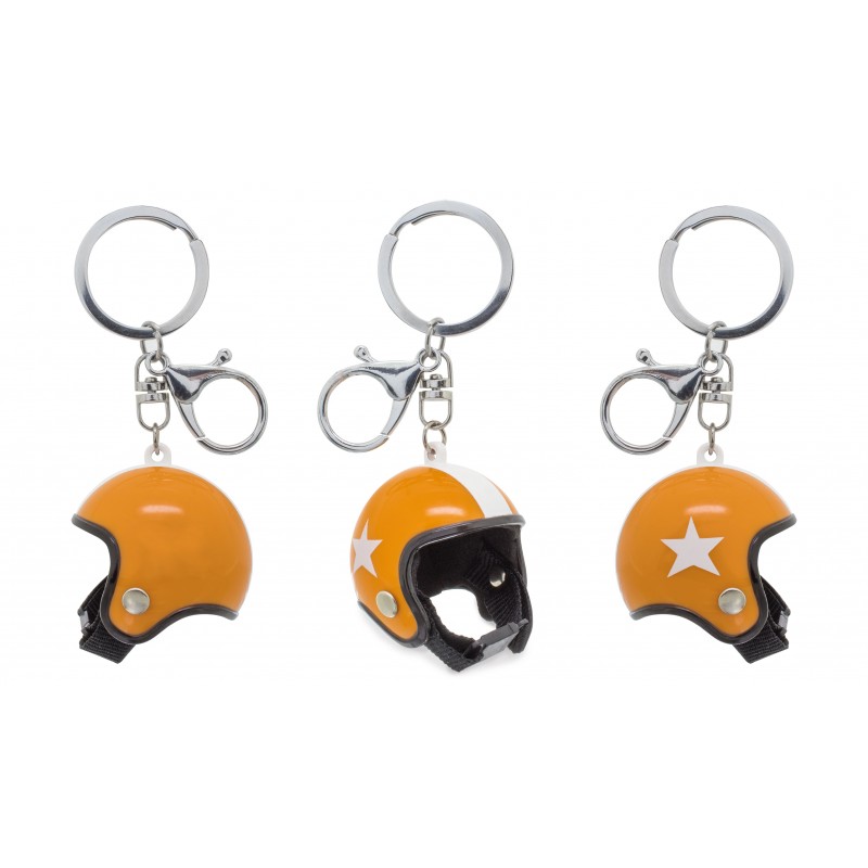 Chaveiro capacete laranja clássico