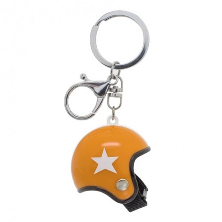 Chaveiro capacete laranja clássico