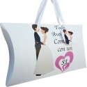 Conjunto de casamento: caderno, caneta e bolsa para os seus convidados