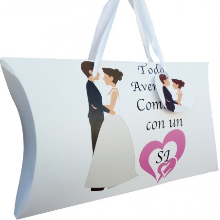 Conjunto de casamento: caderno, caneta e bolsa para os seus convidados