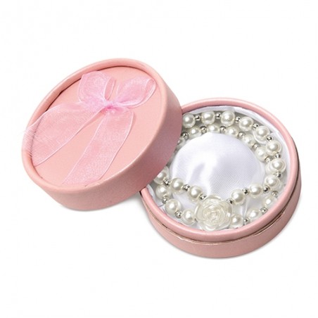 Pulseira de Pérolas Brancas com Rosa Elegância e Delicadeza em um Presente Especial