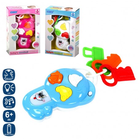 Chaves de brinquedo musicais com luzes Estimulação sensorial para bebês