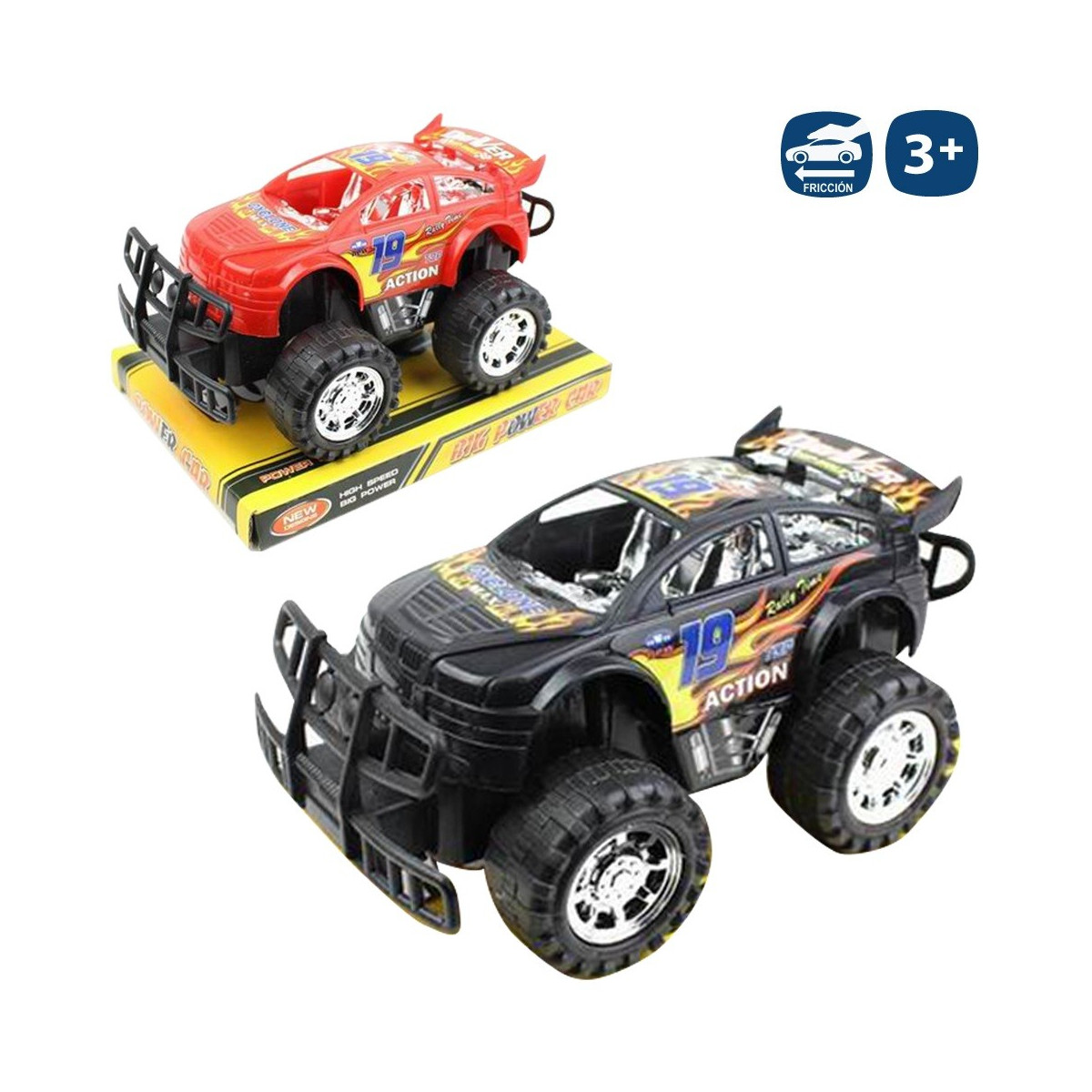 Carro esportivo de fricção 3 c 15 x 9 x 8 cm