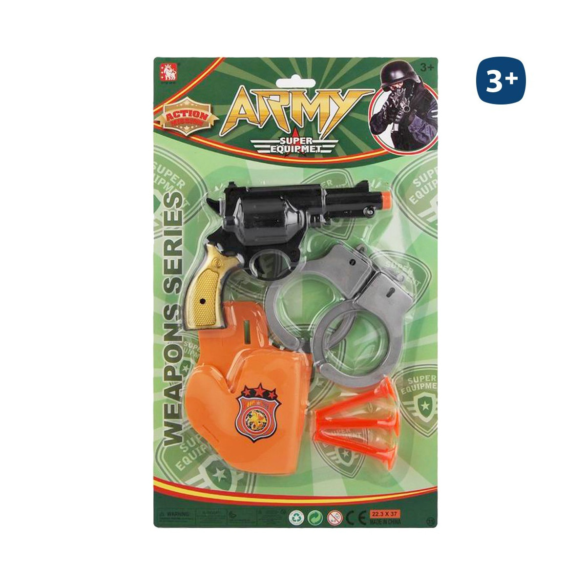 S 6 pistola militar com acessórios