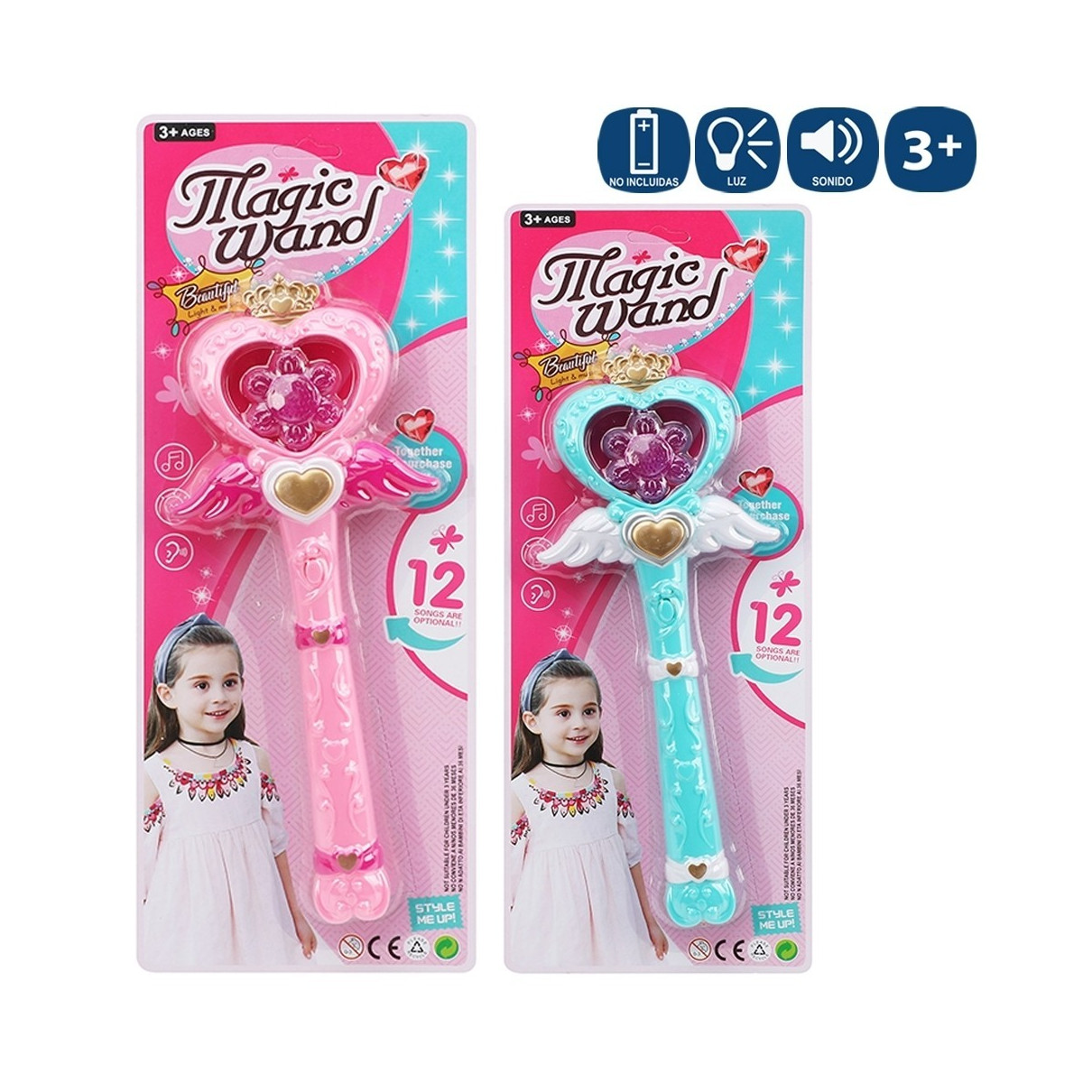 Varinha mágica com luz e som 2 c 31 cm