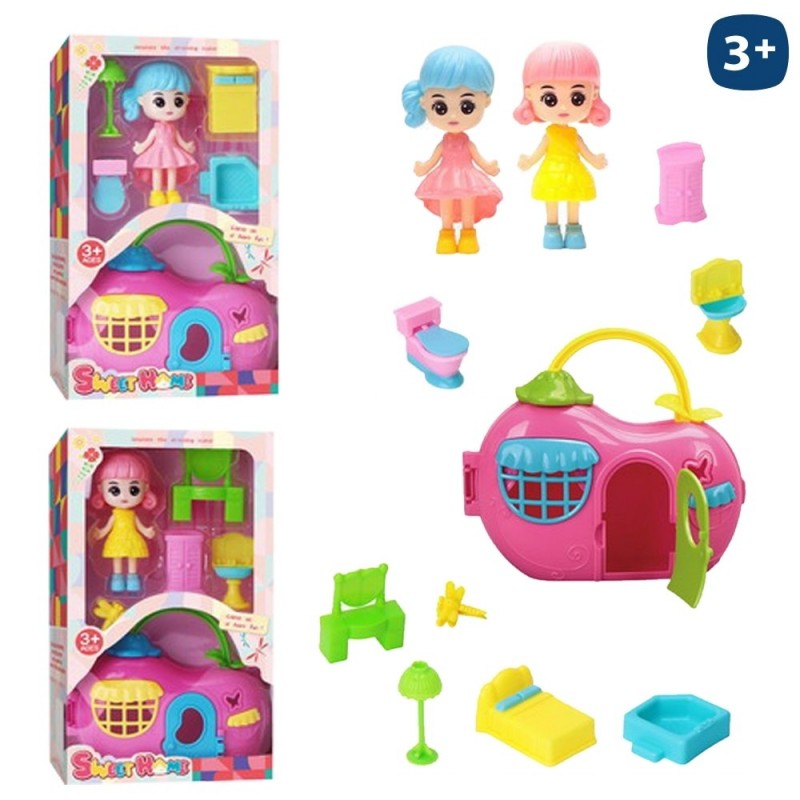 S 3 figura menina c casa e mobiliário 2 c