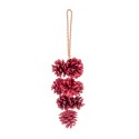 Colar 10 abacaxis vermelho 35 cm