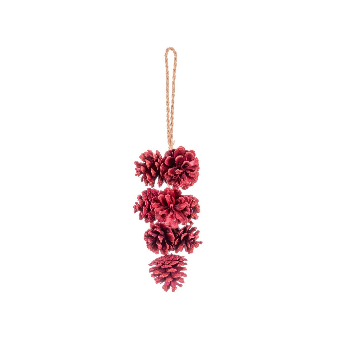 Colar 10 abacaxis vermelho 35 cm