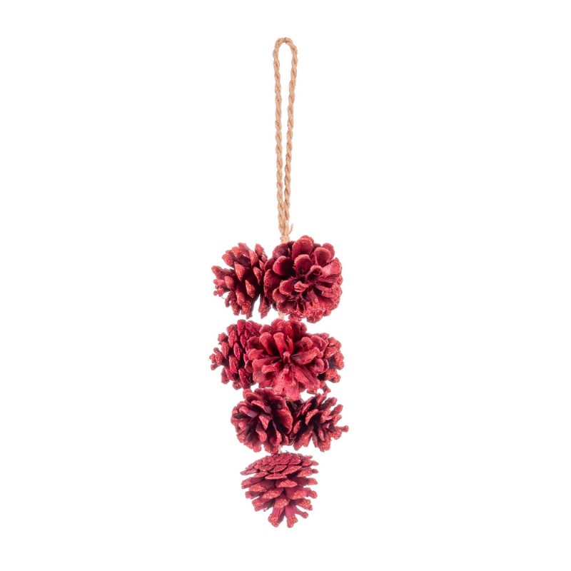 Colar 10 abacaxis vermelho 35 cm
